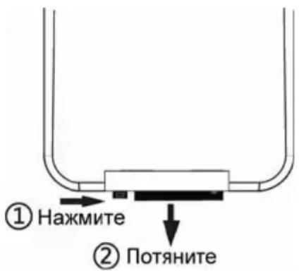 Prology DVD-2070U - Установка батареек в пульт дистанционного управления - 1