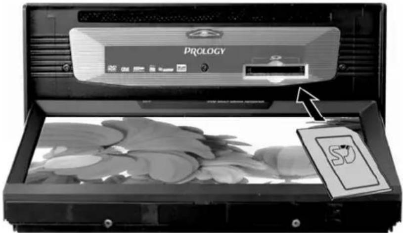Prology MDD-7120T - Подключение/извлечение SD-карты - 1