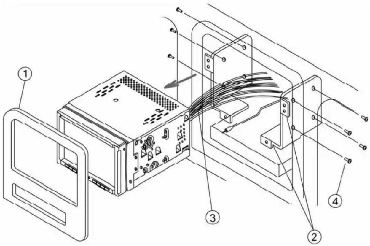 Prology MDD-7120T - Демонтаж встроенного устройства: - 1
