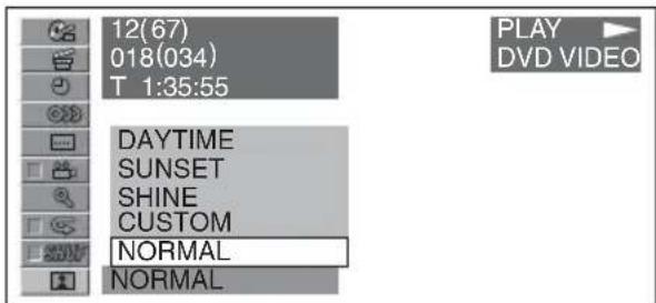 12(67) 018(034) T 1:35:55 PLAY DVD VIDEO DAYTIME SUNSET SHINE CUSTOM NORMAL NORMAL
