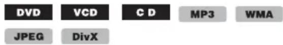DVD VCD CD MP3 WMA JPEG DivX