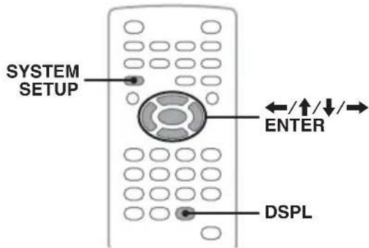 SYSTEM SETUP ENTER DSPL