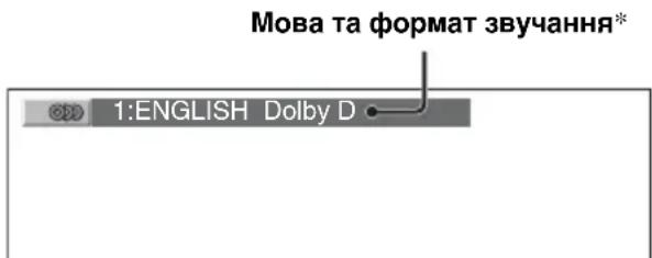 Мова та формат звучання* 1:ENGLISH Dolby D