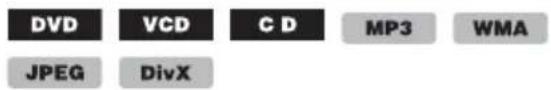 DVD VCD CD MP3 WMA JPEG DivX