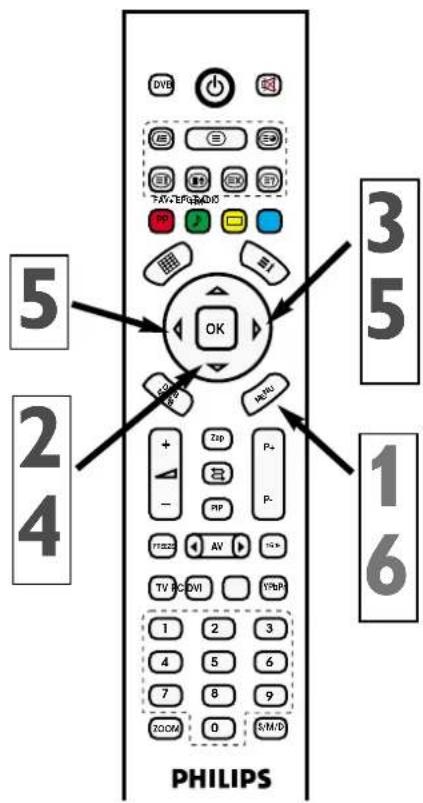 5 2 4 OK 3 5 1 6 PHILIPS