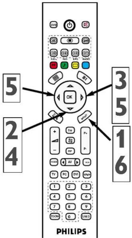 5 2 4 OK 3 5 1 6 PHILIPS
