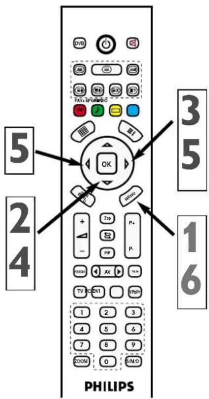5 2 4 OK 3 5 1 6 PHILIPS