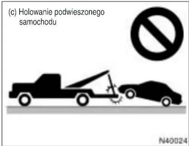 (c) Holowanie podwieszonego samochodu N40024