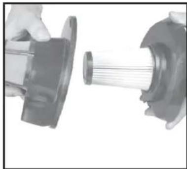 Jocel JCV-8002D - EMPTYING THE DUST CONTAINER AND CLEANING THE FILTER - 4