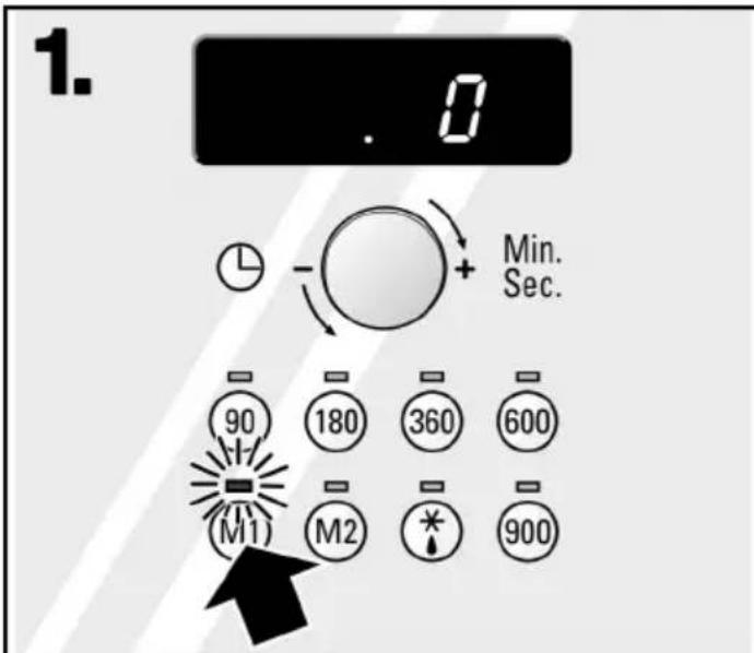 1. 0 Min. Sec. 90 180 360 600 M1 M2 * 900