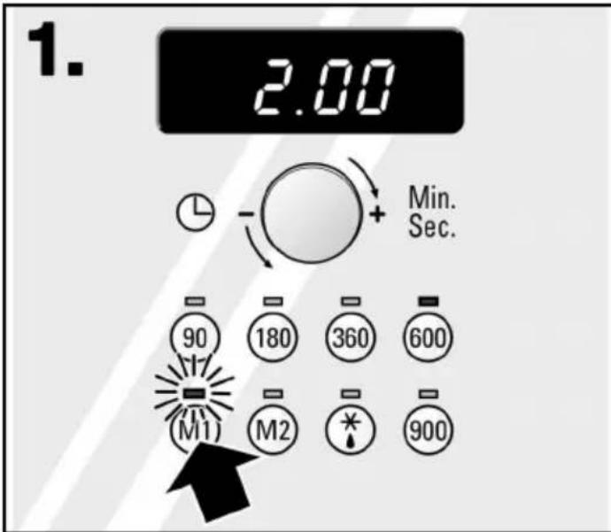 1. 2.00 Min. Sec. 90 180 360 600 M1 M2 * 900