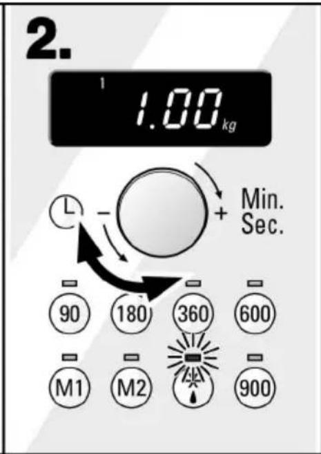 2. 1.00 kg L - Min. Sec. 90 180 360 600 M1 M2 900