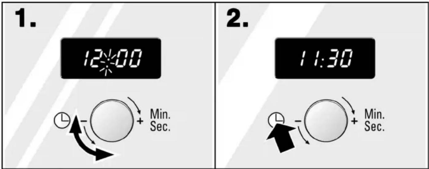 1. 12:00 Min. Sec. 2. 11:30 Min. Sec.