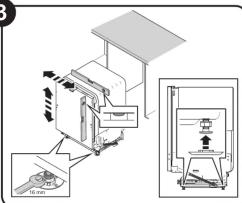 Technical diagram of a mechanical assembly with labeled components and directional arrows indicating motion or movement.