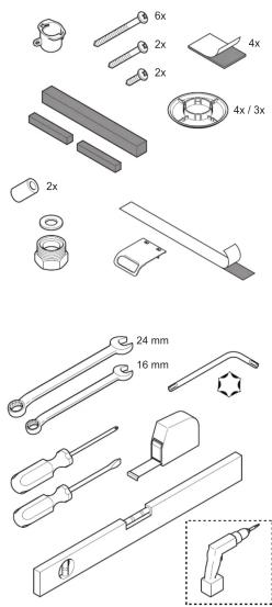 6x 2x 4x 2x 4x / 3x 2x 24 mm 16 mm