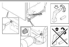 Technical diagram illustrating mechanical assembly steps with labeled diagrams and annotations