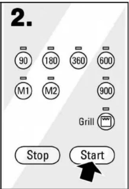 2. 90 180 360 600 M1 M2 900 Grill Stop Start