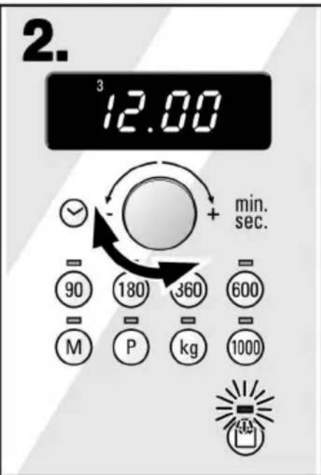2. 3 12.00 + min. sec. 90 180 360 600 M P kg 1000 5kS