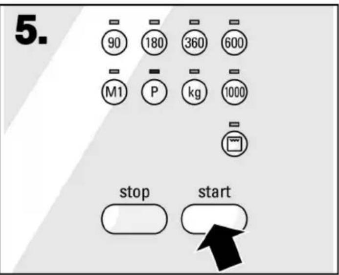 5. 90 180 360 600 M1 P kg 1000 stop start