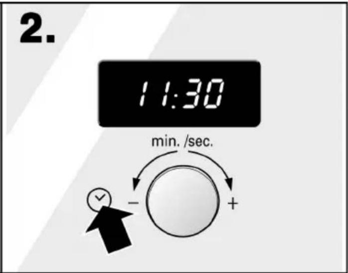2. 11:30 min. /sec. - +