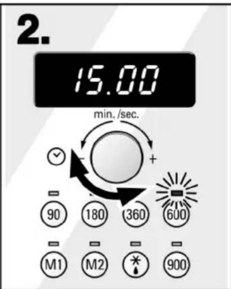 2. 15.00 min./sec. 90 180 360 600 M1 M2 * 900