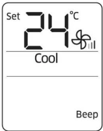 Set 24°C Cool Beep