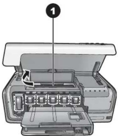HP Photosmart D6160 - To clear the print head assembly - 1