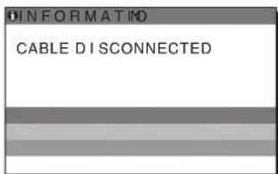 SONY SDM-S74E - Pokud se na obrazovce zobrazí zpráva „CABLE DISCONNECTED“ - 1