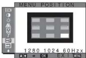 POZYCJA MENU 1 280 1 024 60 Hz x OK EXIT MENU