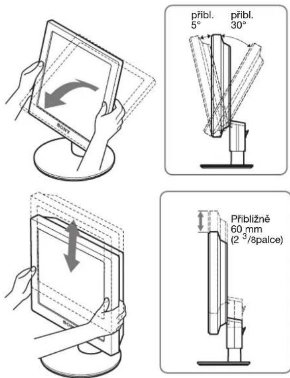 SONY SDM-S74E - Instalace 6: Nastavení výšky a náklonu - 1
