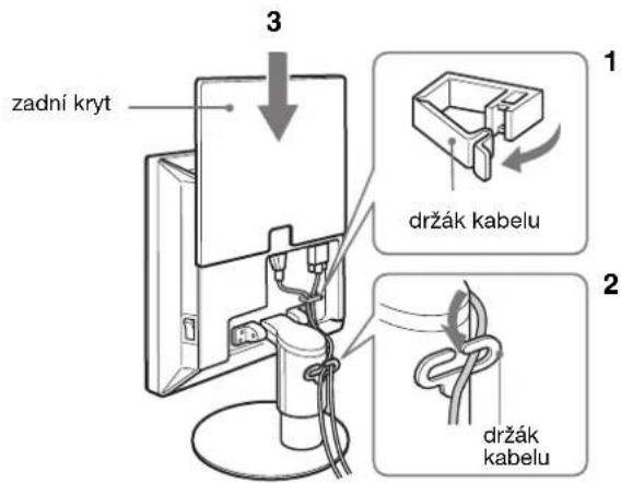 zadní kryt 3 1 držák kabelu 2 držák kabelu