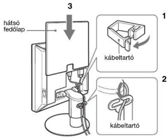 hátsó fedőlap 3 1 kábeltartó 2 kábeltartó