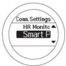 Comm. Settings HR Monitor Smart Phone