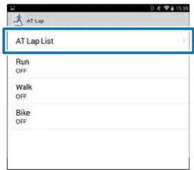 AT Lap AT Lap List Run OFF Walk OFF Bike OFF