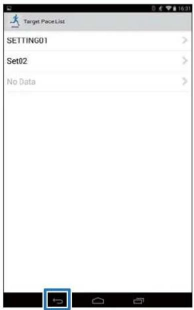 Target Pace List SETTING01 Set02 No Data