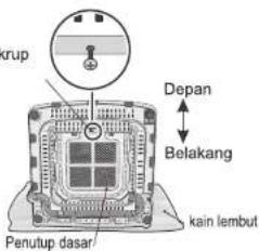 HAIER AHW-60SQ - Memasang penutup bawah - 1