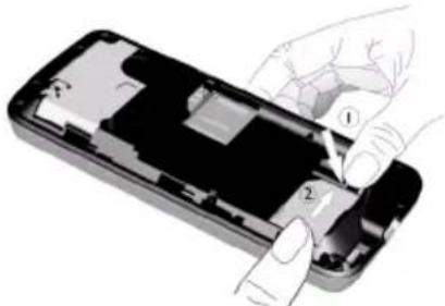 PHILIPS E210 - Melepaskan kartu SIM - 1