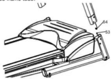 Technical diagram of a mechanical assembly with labeled parts 53 and 54