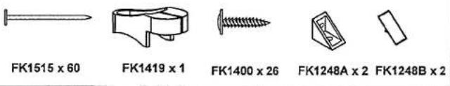 FK1515 x 60 FK1419 x 1 FK1400 x 26 FK1248A x 2 FK1248B x 2
