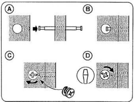 Diagram illustrating four stages of a mechanical or electrical process with labeled components and directional arrows