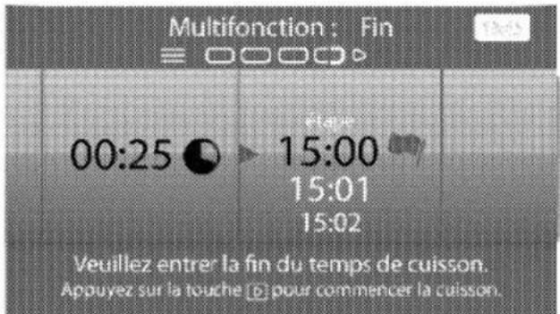 BEKO OIM 25900 X - Réglage de "Heure de fin de cuisson" à une heure de votre choix ; - 1