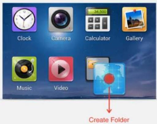 Clock Camera Calculator Gallery Music Video Create Folder