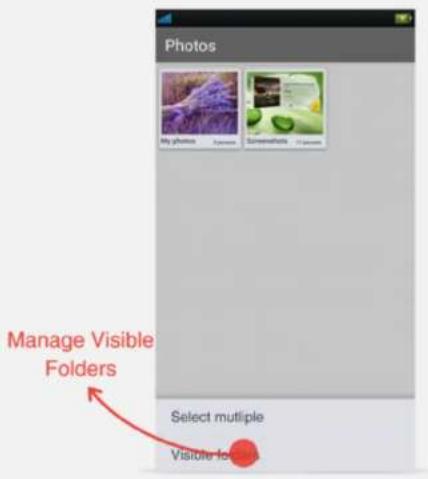 Photos My photos Synthetic Synthetic Synthetic Manage Visible Folders Select multiple Visible folders