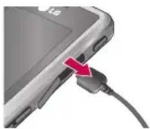 LG KE770 - Отключение зарядного устройства - 1