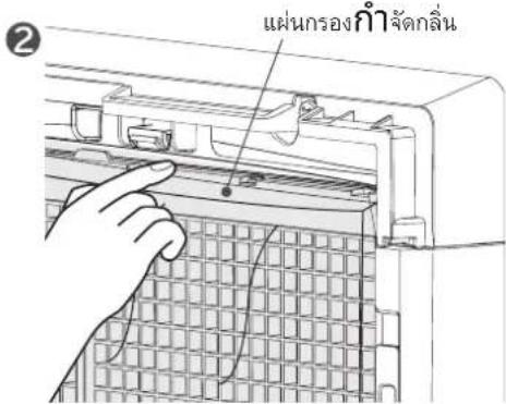 ② แผ่นกรองกําจัดกลิ่น