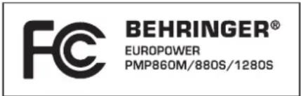 FC BEHRINGER® EUROPOWER PMP860M/880S/1280S