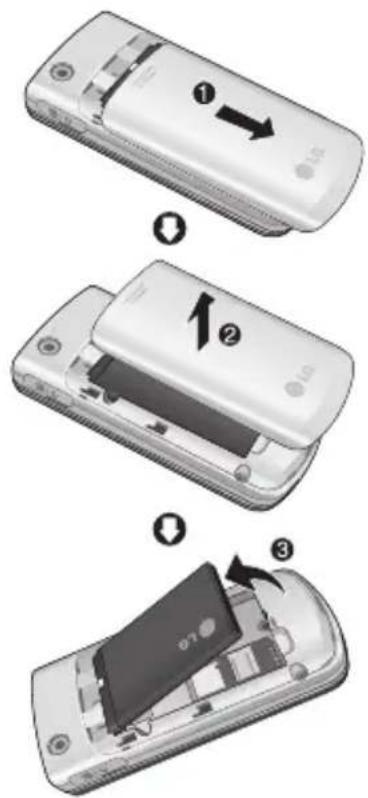 LG KF311 - To remove the battery. - 1
