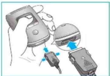 Illustration of a hand using an electric iron to clean electrical components, with no visible text or symbols.