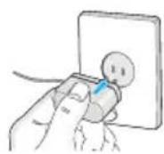 Illustration of a hand inserting a small electronic device into a terminal block (no text or symbols visible)