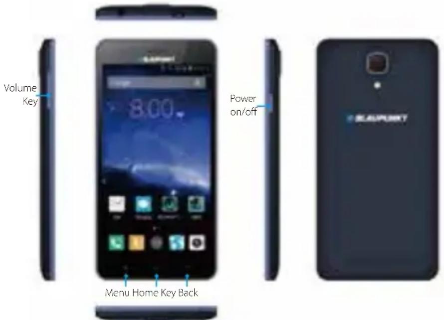 Volume Key 800 Power on/off Menu Home Key Back XALPONY